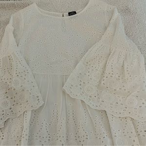 Adorable little white eyelet dress/top